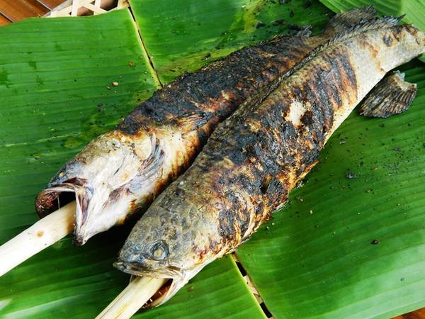 Đặc sản Tây Nam Bộ tại liên hoan ẩm thực Sài Gòn như cá lóc nướng, bánh xèo