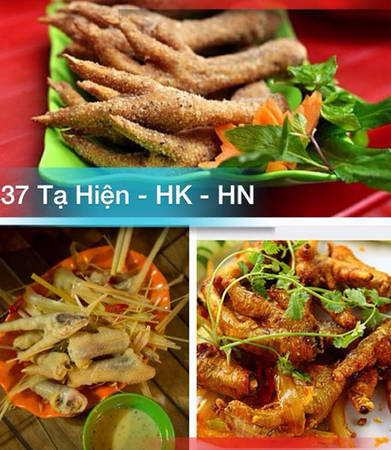 Chân gà hấp sả Tạ Hiện Hà Nội