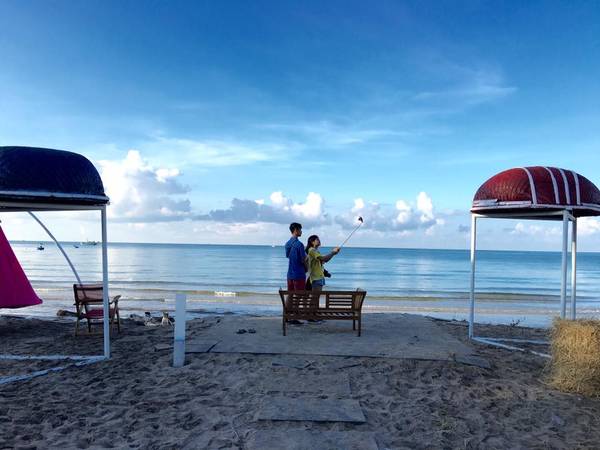 Phong cảnh hữu tình bên ngoài LU Glamping Kê Gà rất lý tưởng để nghỉ ngơi và chụp ảnh