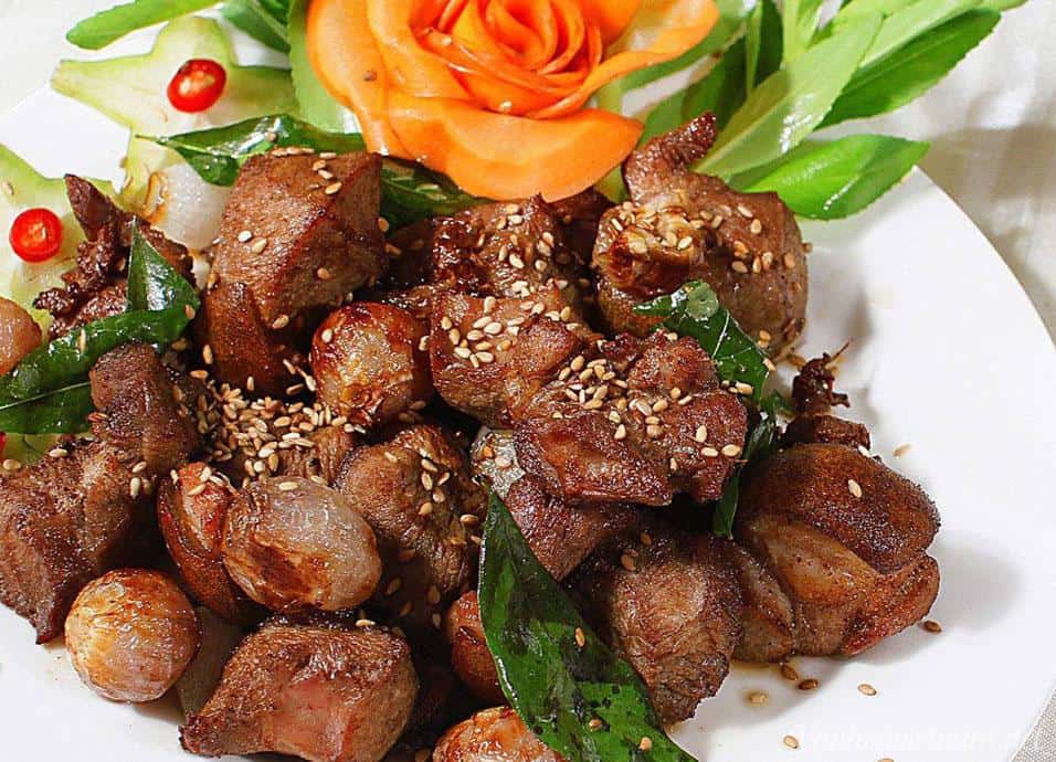 Dê Chóp Chài nướng trong ẩm thực Phú Yên
