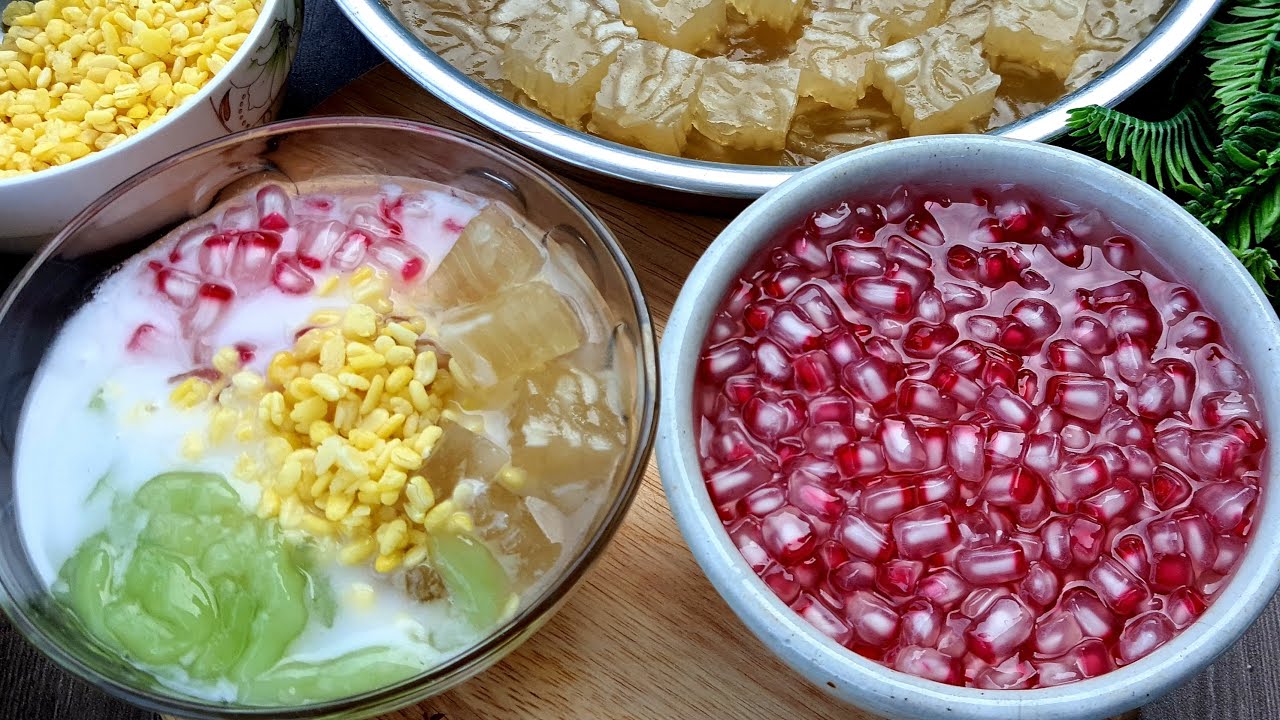 Chè sương sa hạt lựu món chè miền Tây ăn kèm đậu xanh