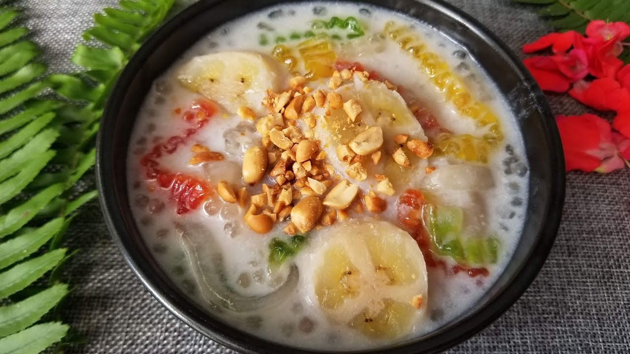 Chè chuối bột báng món chè miền Tây hấp dẫn