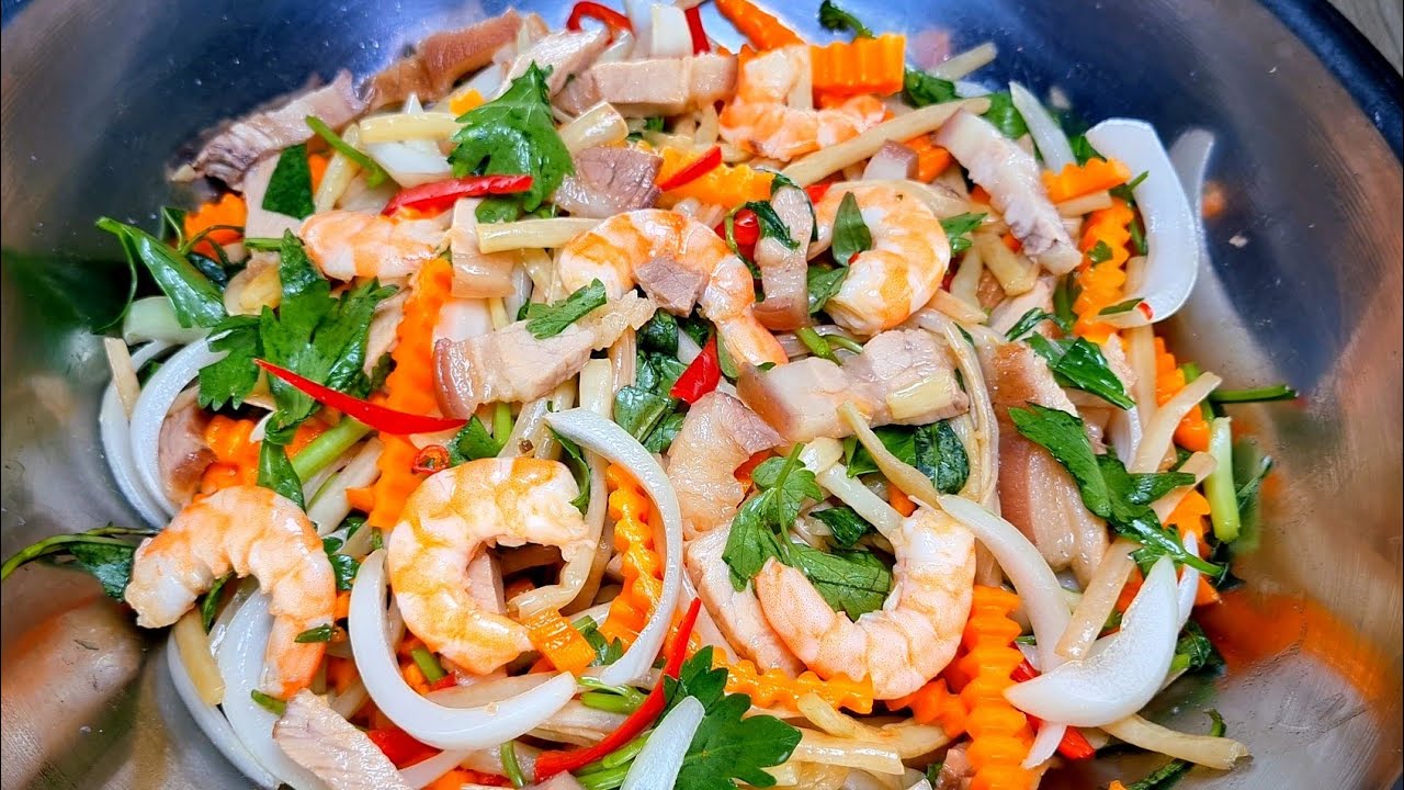 Nguyên liệu gỏi ngó sen món ăn ngon từ sen