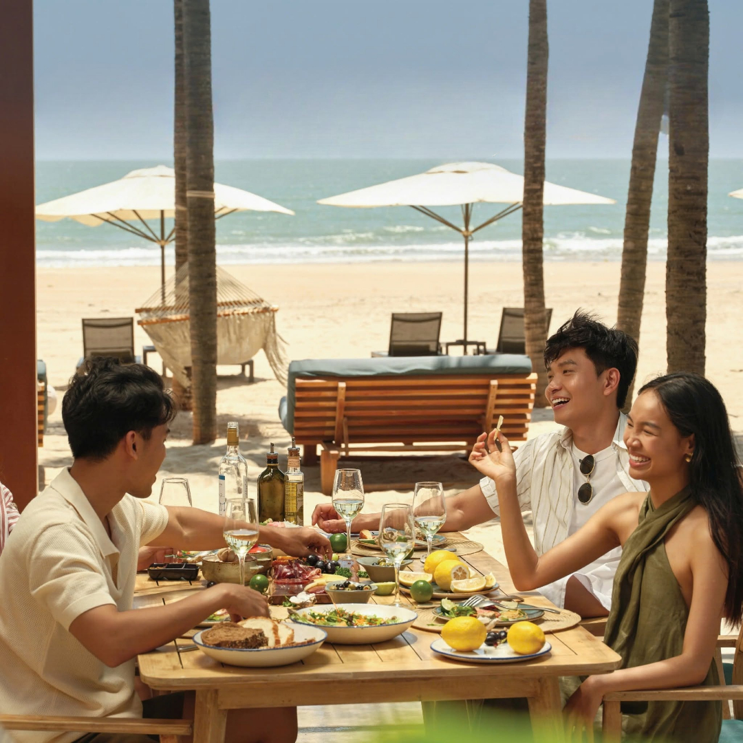 Thực đơn cao cấp của gói ăn uống không giới hạn tại Melia Hồ Tràm