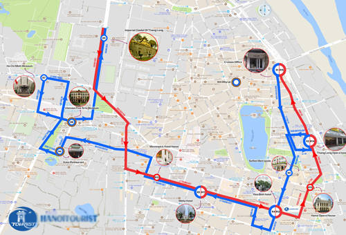 Lộ trình xe Hop on Hop off Hà Nội