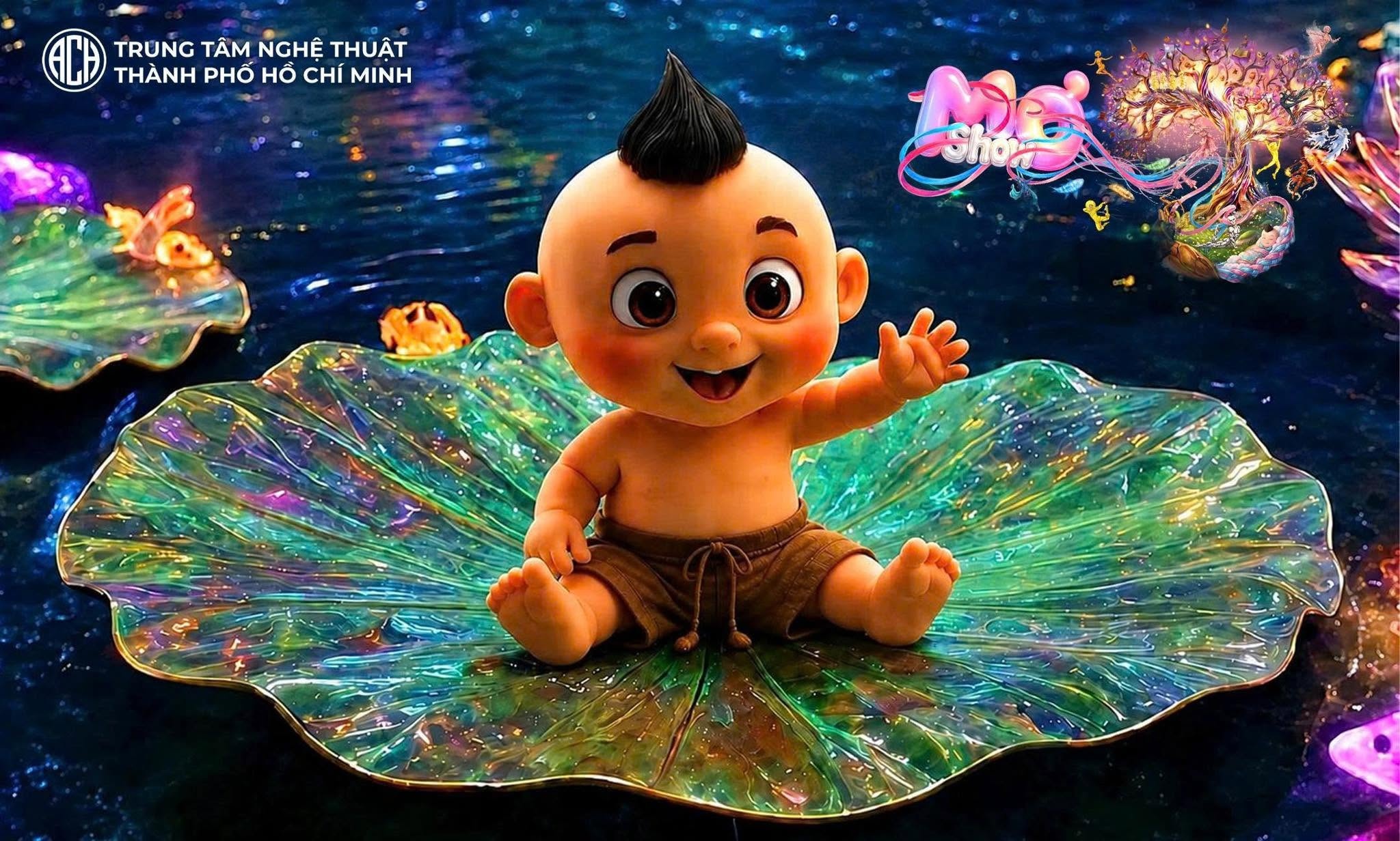 Tạo hình nhân vật bé Mơ trong show diễn nghệ thuật xiếc rối