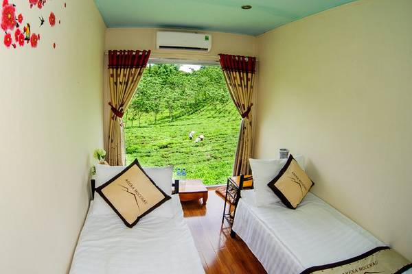 Homestay Mộc Châu Arena Village view đồi chè
