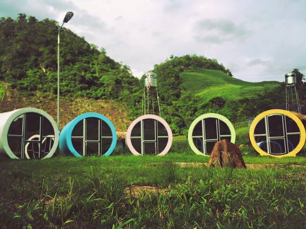 Homestay Mộc Châu Happy Land phòng ống tròn
