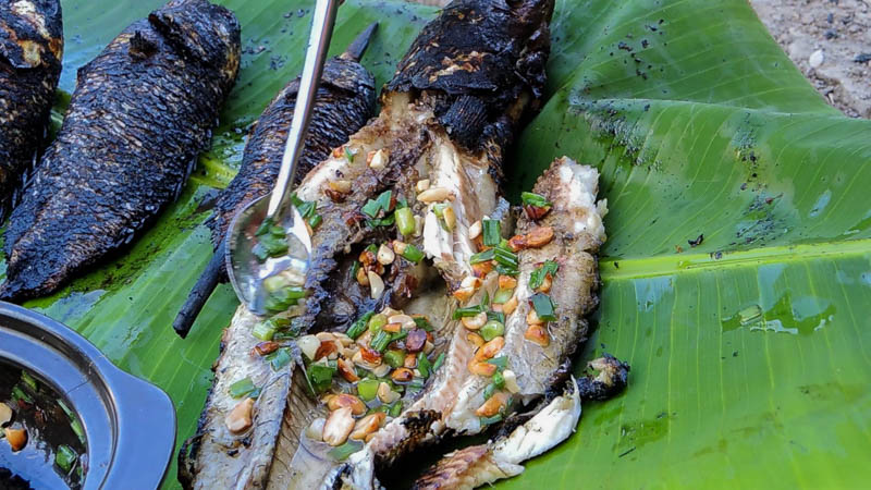 Cá lóc nướng trui món ăn đặc sản Cần Thơ