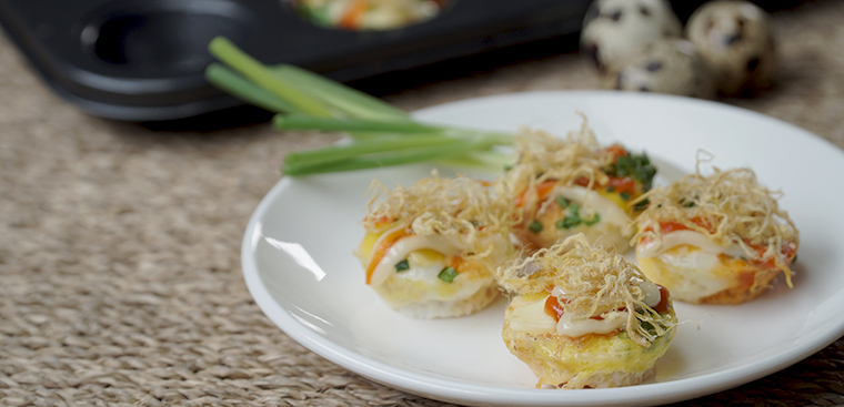 Bánh trứng cút chà bông món ăn ngon Vũng Tàu