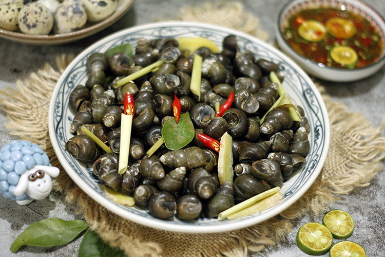 Ốc luộc. Ảnh: VnExpress.