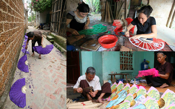 Nghệ thuật làm quạt giấy Chàng Sơn Quạt giấy Chàng Sơn - Thương hiệu làng nghề truyền thống Hà Nội