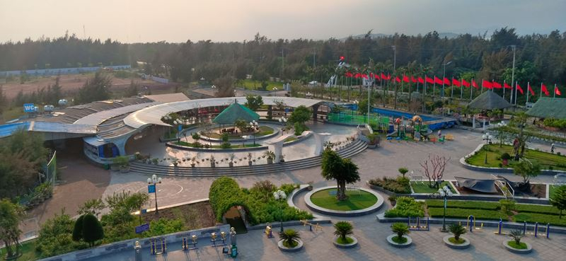 Cụm thông tin Mũi Sa Vĩ nhìn từ trên cao