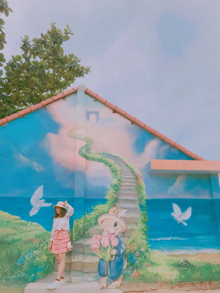 Bức tranh 3D tại làng bích họa Tam Thanh