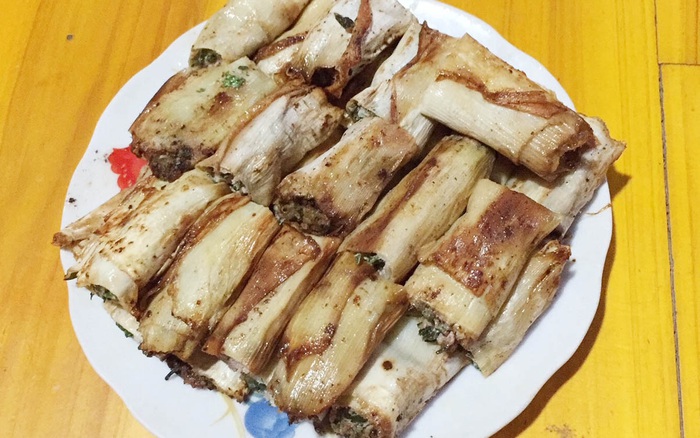 Nem măng đắng sau khi được chiên vàng
