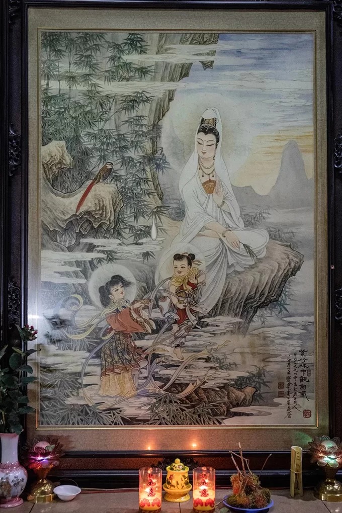 Tranh vẽ Thiện Tài đồng tử, Long Nữ tại Chùa Vạn Phật Sài Gòn