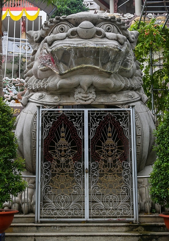 Kỳ lân đá hoa cương tại Chùa Pháp Vân
