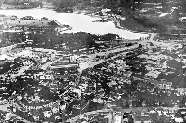 Bức ảnh chụp ảnh Đà Lạt xưa từ máy bay năm 1960
