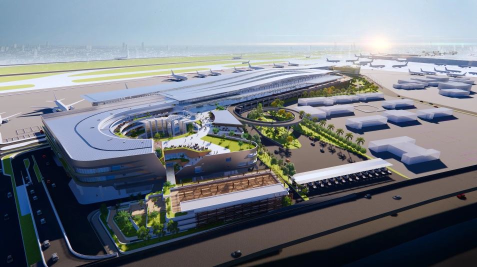 Phối cảnh mái cong nhà ga T3 Tân Sơn Nhất