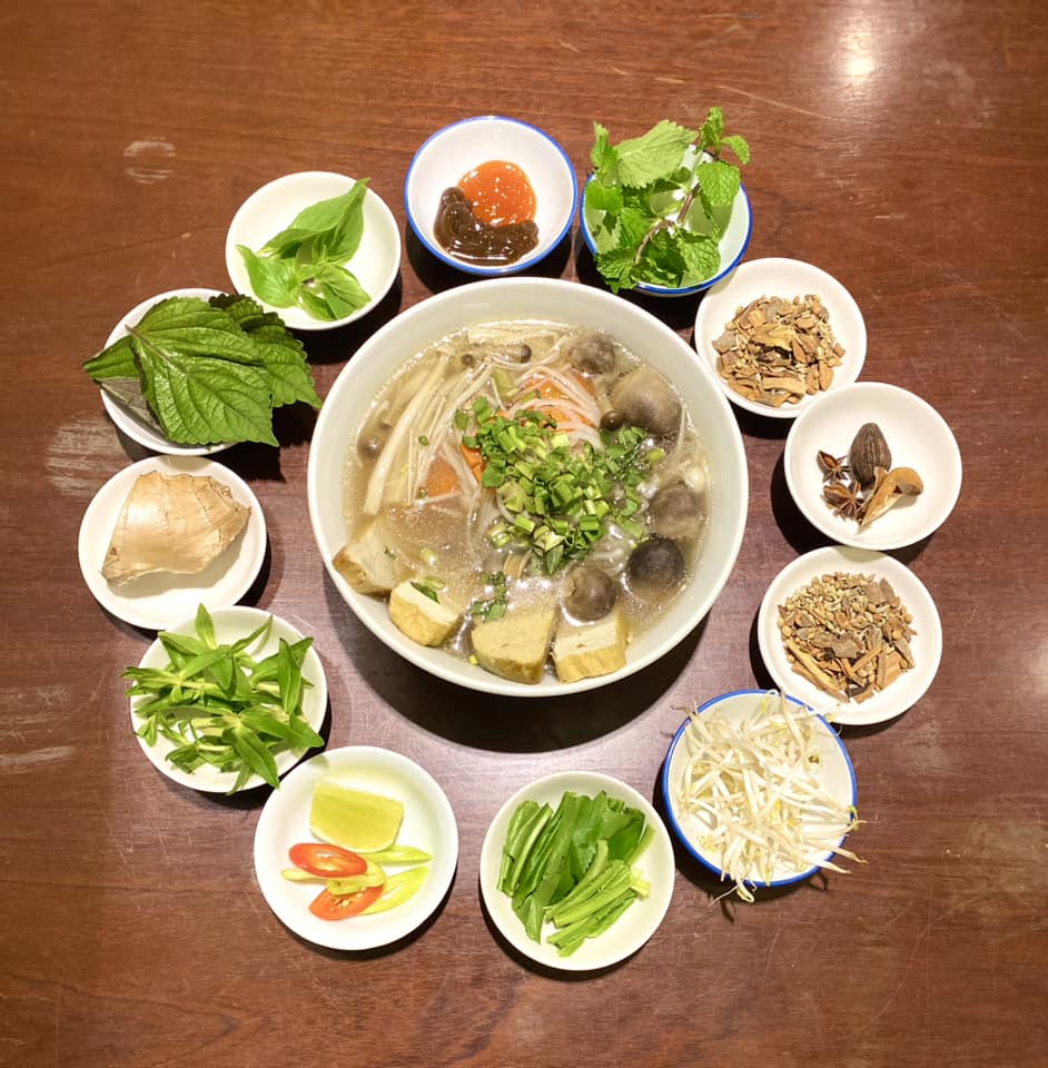 Phở chay tại nhà hàng chay TPHCM Bông Súng