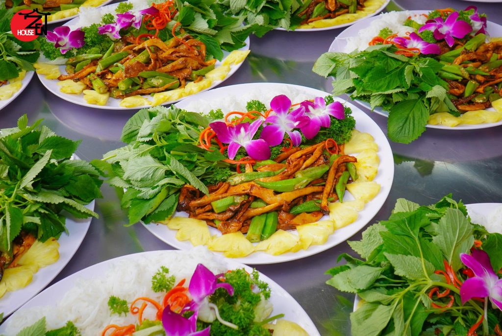 Trang trí đẹp mắt tại nhà hàng chay TPHCM Zen House