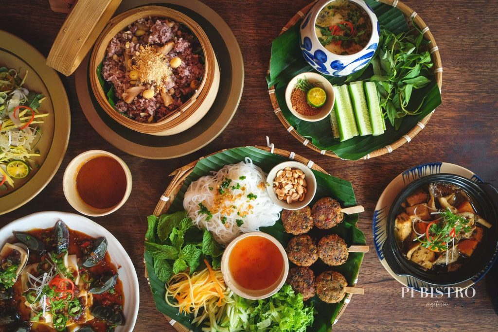 Bữa chay tròn vị tại nhà hàng chay TPHCM Pi Vegetarian
