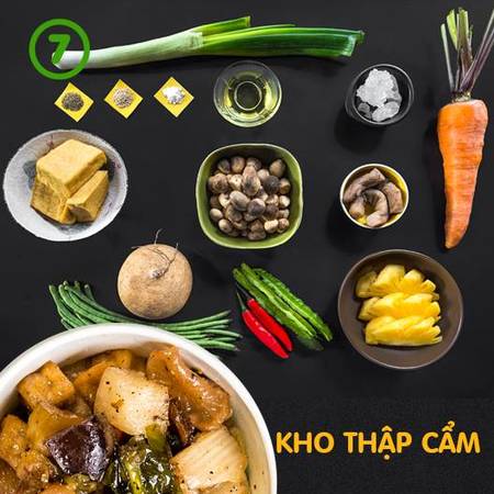 Món ăn chay hấp dẫn do đầu bếp Nhà hàng Miss Seven chế biến