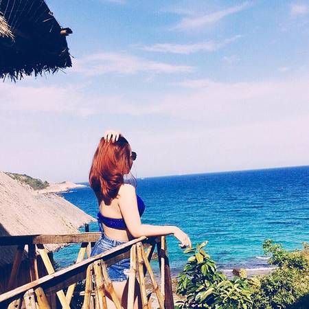 Góc check-in xinh xắn của giới trẻ trên đảo Bình Ba