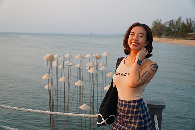 Blogger Hana Giang Anh check in Bãi Trường Phú Quốc