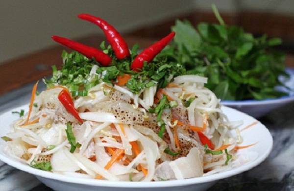 Sứa biển đặc sản Cô Tô chế biến