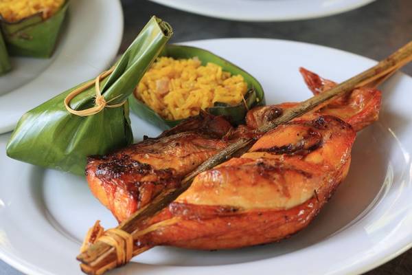 Ping Kai (gà nướng) - Đặc sản Lào nướng than