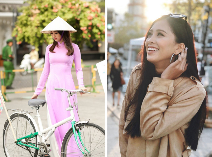 Khách Tây nghĩ: Người Việt Nam mặc áo dài, đội nón lá suốt ngày. Ảnh: Kim Điền.  Thực tế: Người Việt Nam ăn mặc giống như những nước khác, nhiều cô gái cập nhật các phong cách thời trang mới nhất.