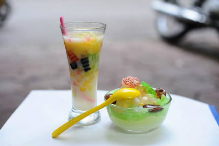 Chè xoa xoa hạt lựu - món ăn vặt Đà Nẵng