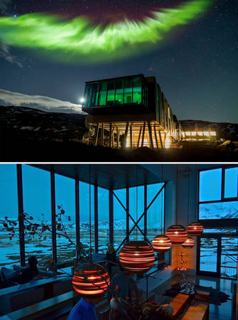 Nhà hàng thuộc khách sạn Ion Iceland - ngắm bắc cực quang