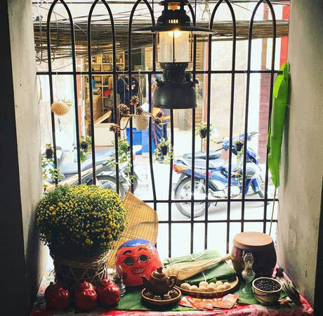 Quán cà phê vintage chụp ảnh Tết Sài Gòn