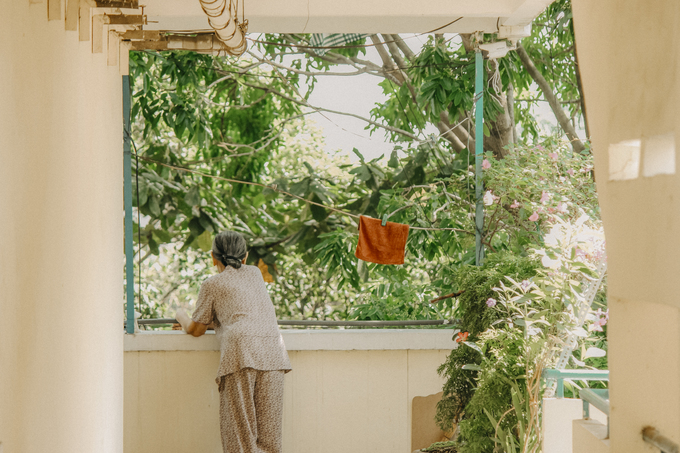 Hành lang và giàn hoa tại ốc đảo Thanh Đa Sài Gòn
