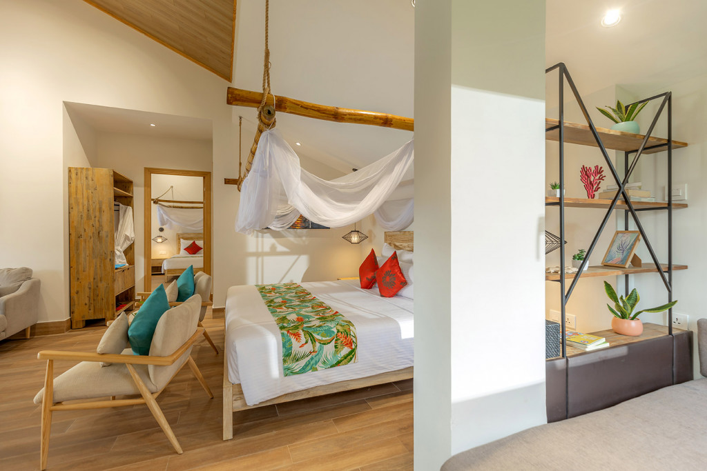 Không gian xanh mát bao quanh các bungalow tại Pax Ana Dốc Lết