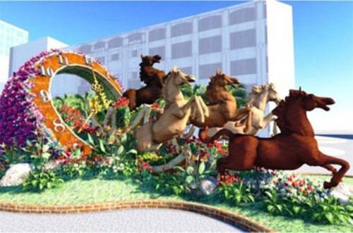 Đường hoa Nguyễn Huệ Tết Giáp Ngọ phác thảo đại cảnh