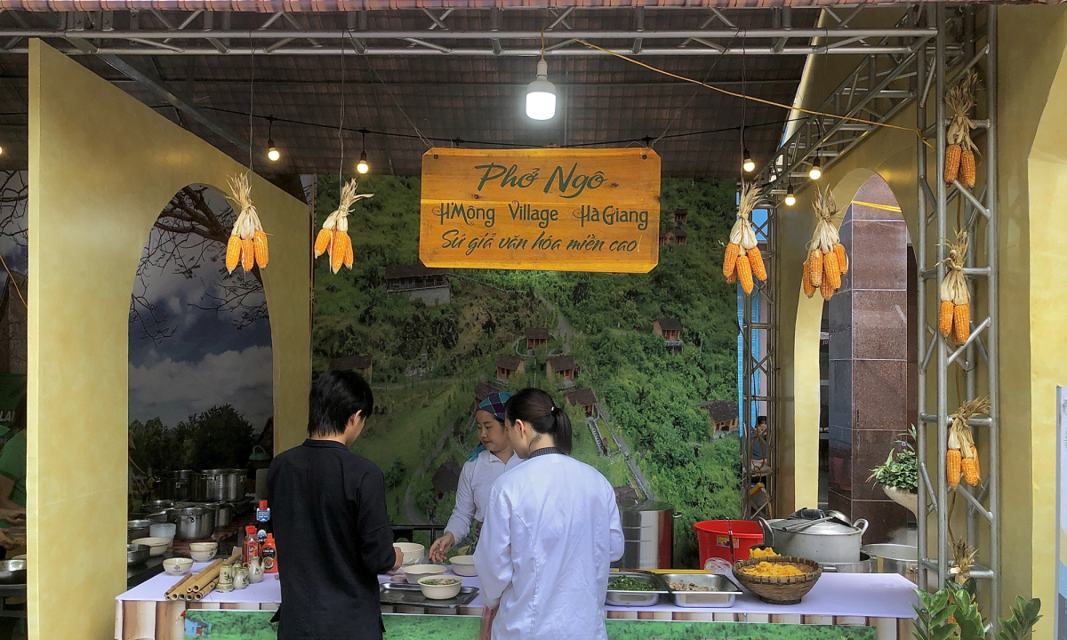 Gian hàng phở ngô Hà Giang tại Festival Thu Hà Nội