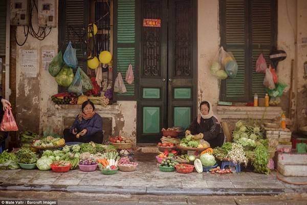 Gánh hàng rong bình dị trên đường phố Hà Nội