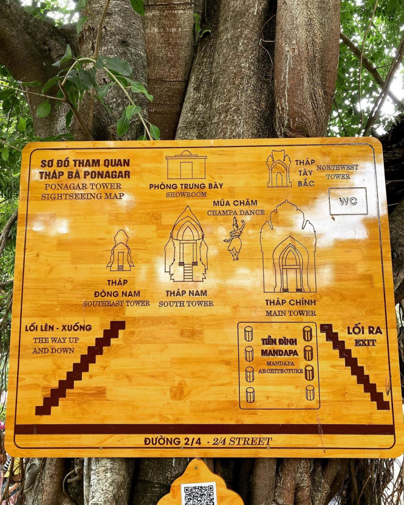 Sơ đồ hướng dẫn tham quan Tháp Bà Po Nagar chi tiết