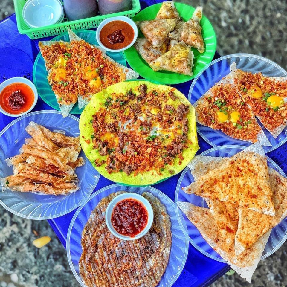 Bánh tráng kẹp dì Hoa - ăn vặt ngon Đà Nẵng