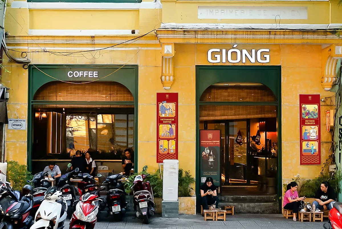 Không gian quán cà phê Đức Bà Gióng chi nhánh Nguyễn Du