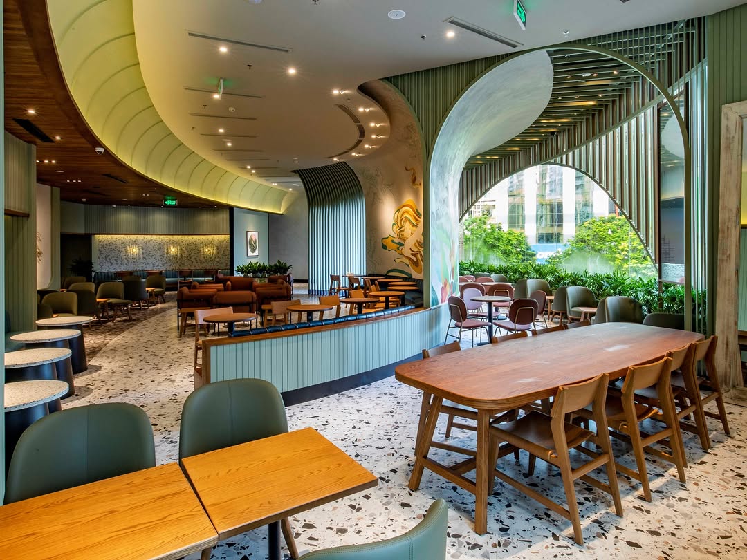 Thiết kế ấm cúng Starbucks quán cà phê diễu binh