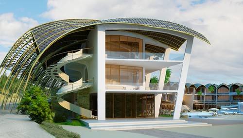 Một góc khách sạn tại The Shells Resort Phú Quốc
