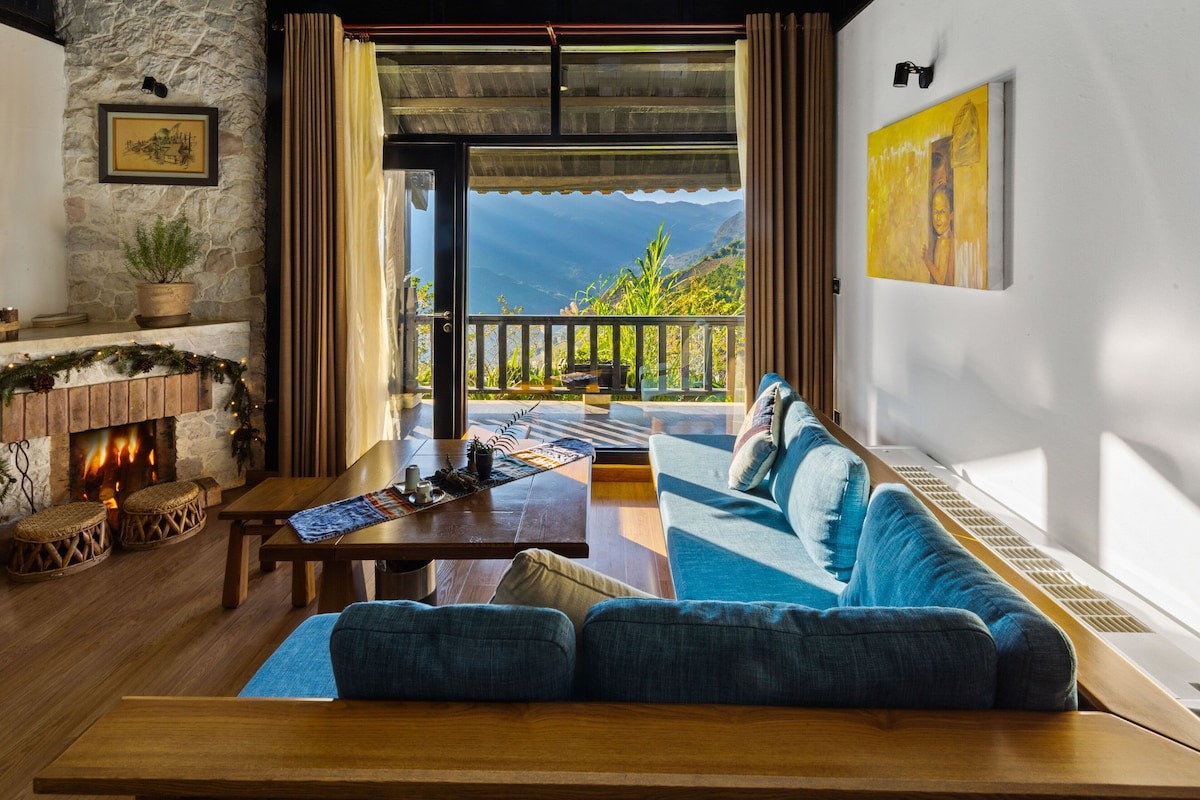 Phòng nghỉ resort Sapa đón ánh sáng tự nhiên