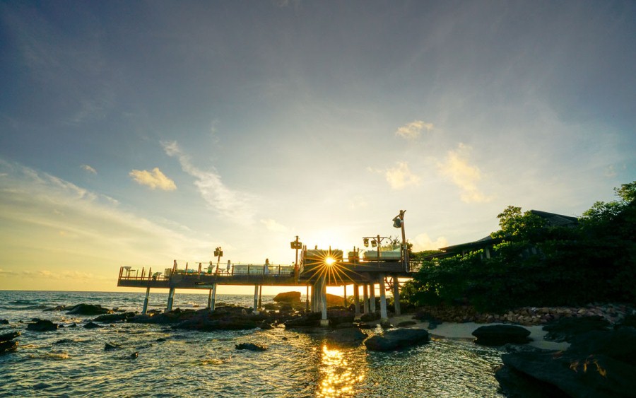 Hoàng hôn trên biển tại Rock Island Club Phú Quốc
