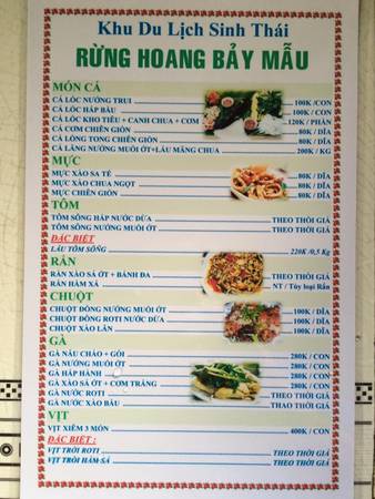 Rừng Hoang Bảy Mẫu món ăn đồng quê Rừng Hoang Bảy Mẫu món ăn đồng quê