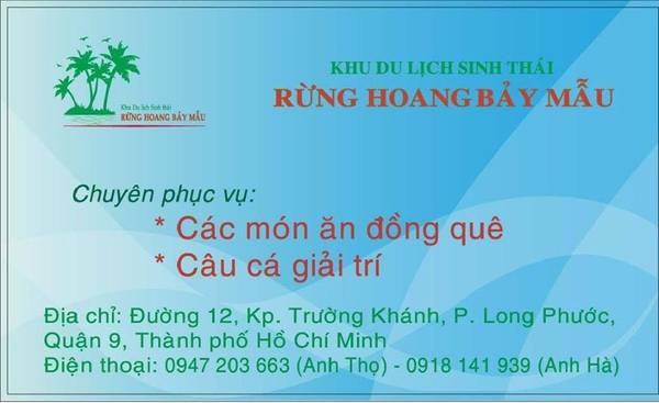 Rừng Hoang Bảy Mẫu bản đồ đường đi Rừng Hoang Bảy Mẫu bản đồ đường đi
