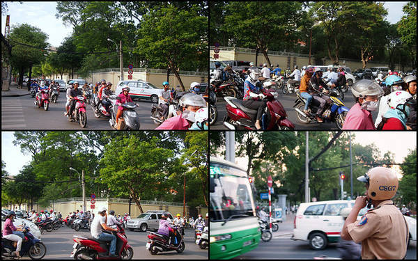 Giao thông đường phố nhộn nhịp tại Sài Gòn Giao thông đường phố nhộn nhịp tại Sài Gòn